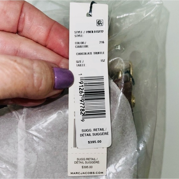 MARC JACOBS Handbag Tempo Baguette Shoulder Bag Chocolate Truffle Gold Hardware - Picture 7 of 8